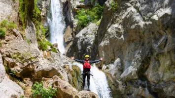Rapids on canyoning tour on Cetina river