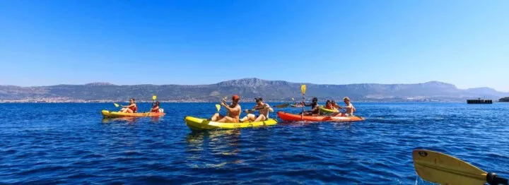 Kayaks on a day tour in Split