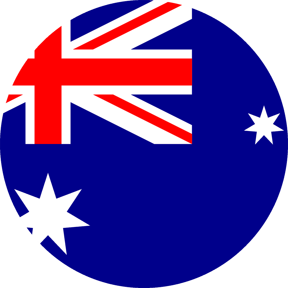 australia flag round medium