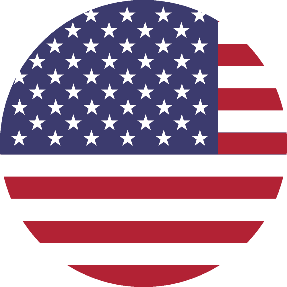 united states of america flag round medium