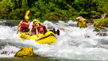 Rafting down the Cetina river