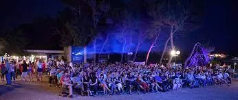Open summer cinema at Bačvice beach in Split