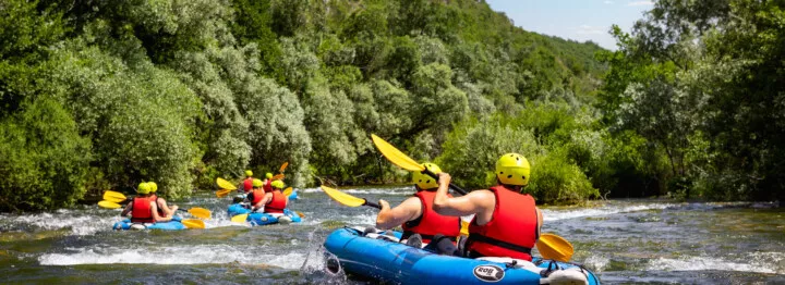 RIver kayaking on Cetina river