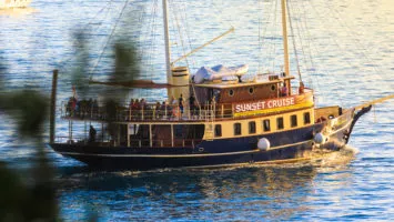Polaris boat on a day tour in Split